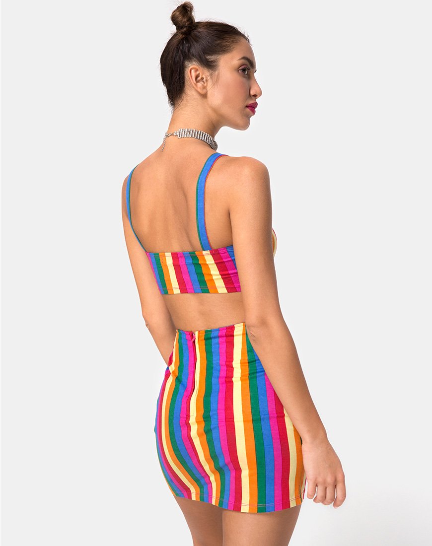 Bild von Pelmo Minirock in Good Times Stripe X Princess Polly