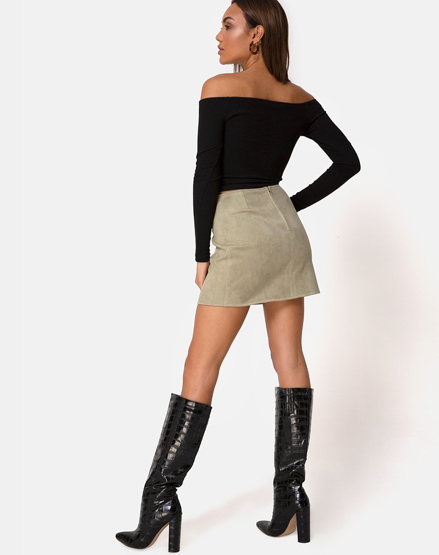 Bild von Pelmo Rock aus Wildleder Khaki