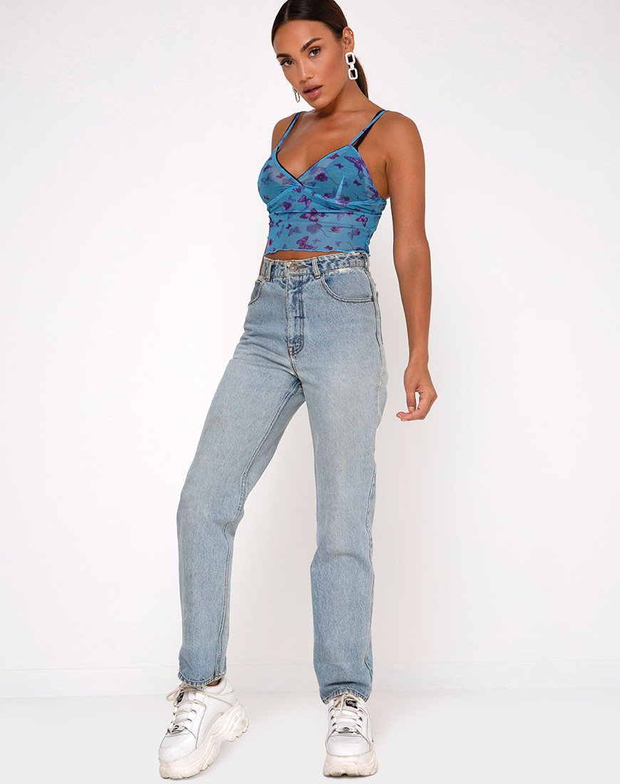 Bild von Penika Cami Top in Mesh Butterfly Azure