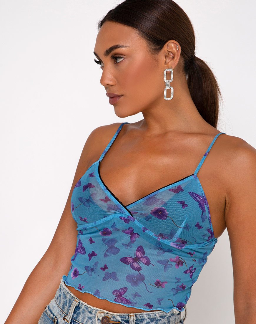 Bild von Penika Cami Top in Mesh Butterfly Azure