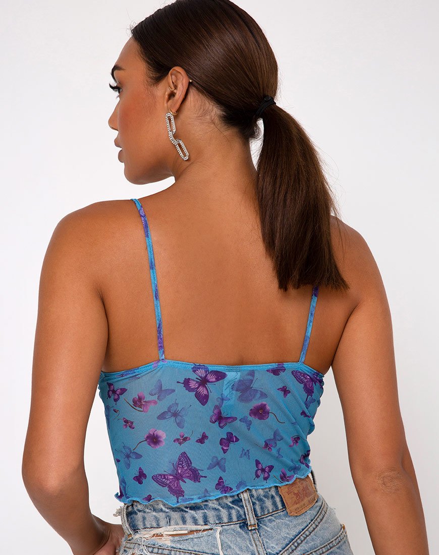 Bild von Penika Cami Top in Mesh Butterfly Azure