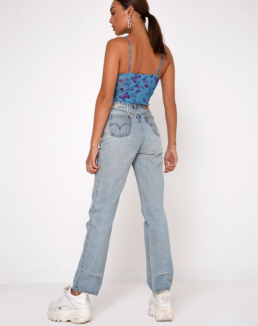 Bild von Penika Cami Top in Mesh Butterfly Azure