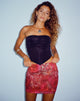 Bild von Penina Minirock in Abstraktem Paisley Rot