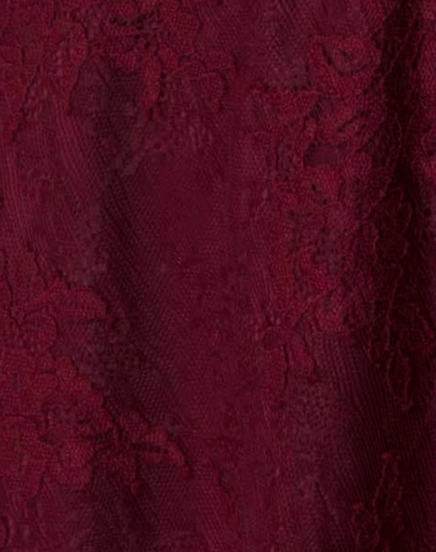 Image of Penley Skaterkleid aus Femme-Spitze Maroon
