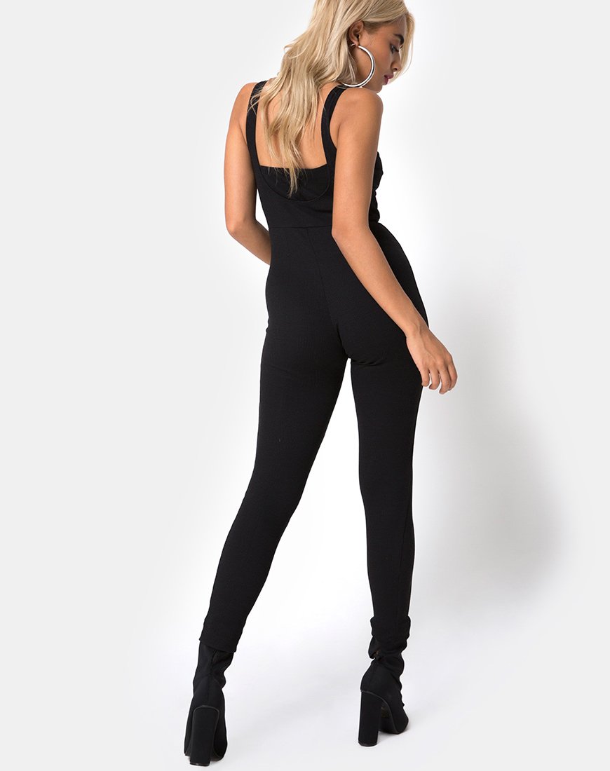 Bild von Penold Unitard in Schwarz mit Silberhaken