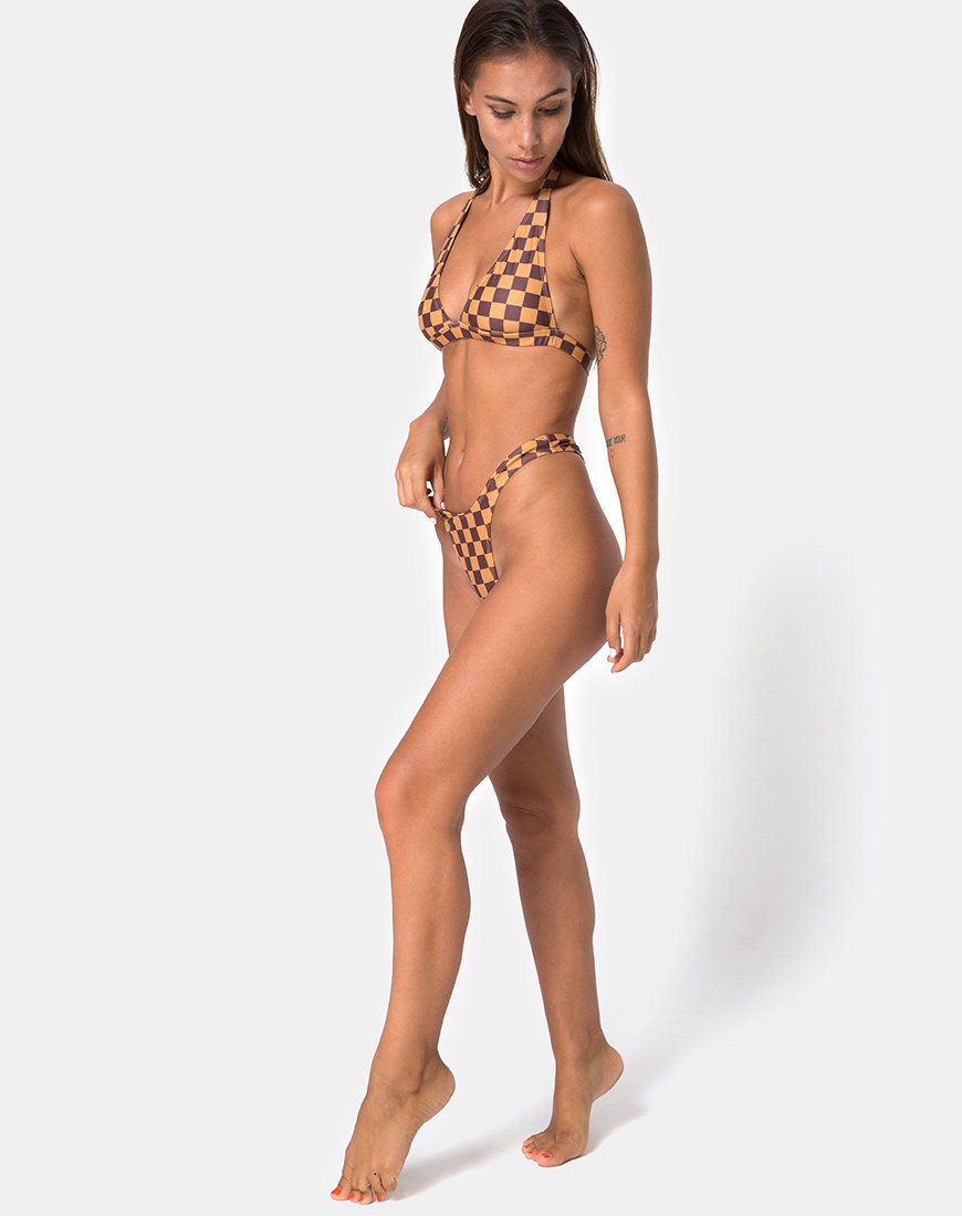 Bild von Pesme Bikini-Oberteil in Mokka-Karo