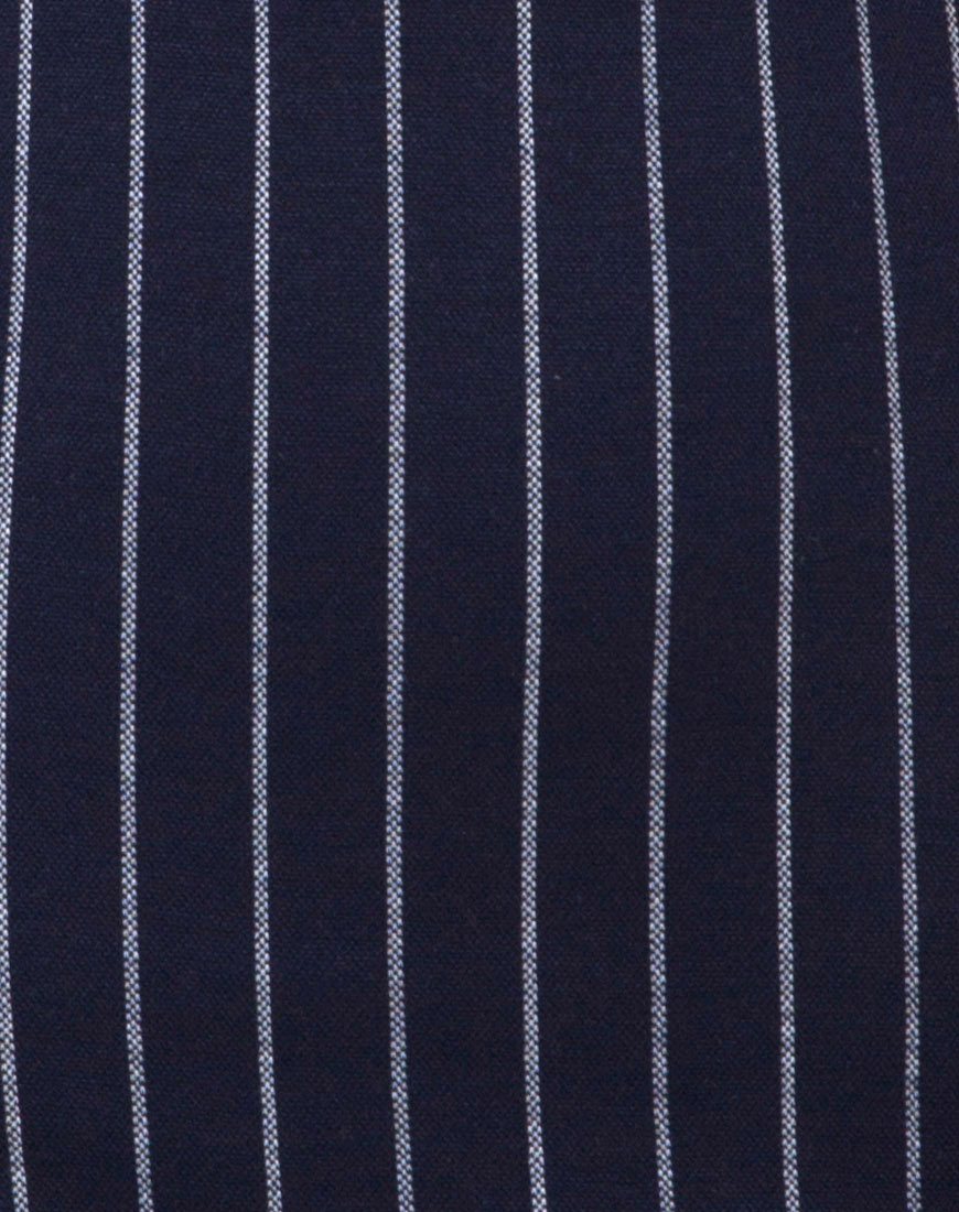 Image of Petra Minikleid in Marineblau Nadelstreifen