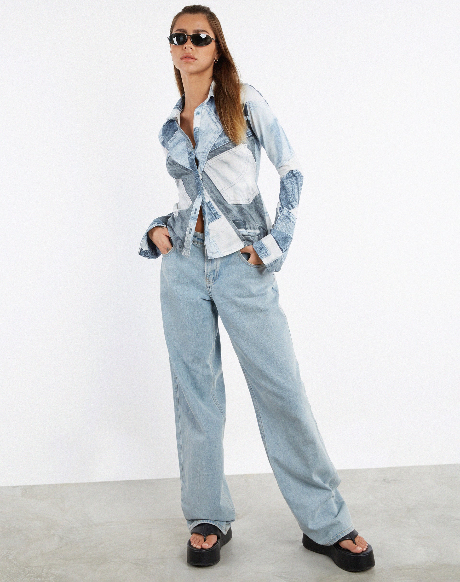 Bild von MOTEL X JACQUIE Phole Top in Denim Pocket