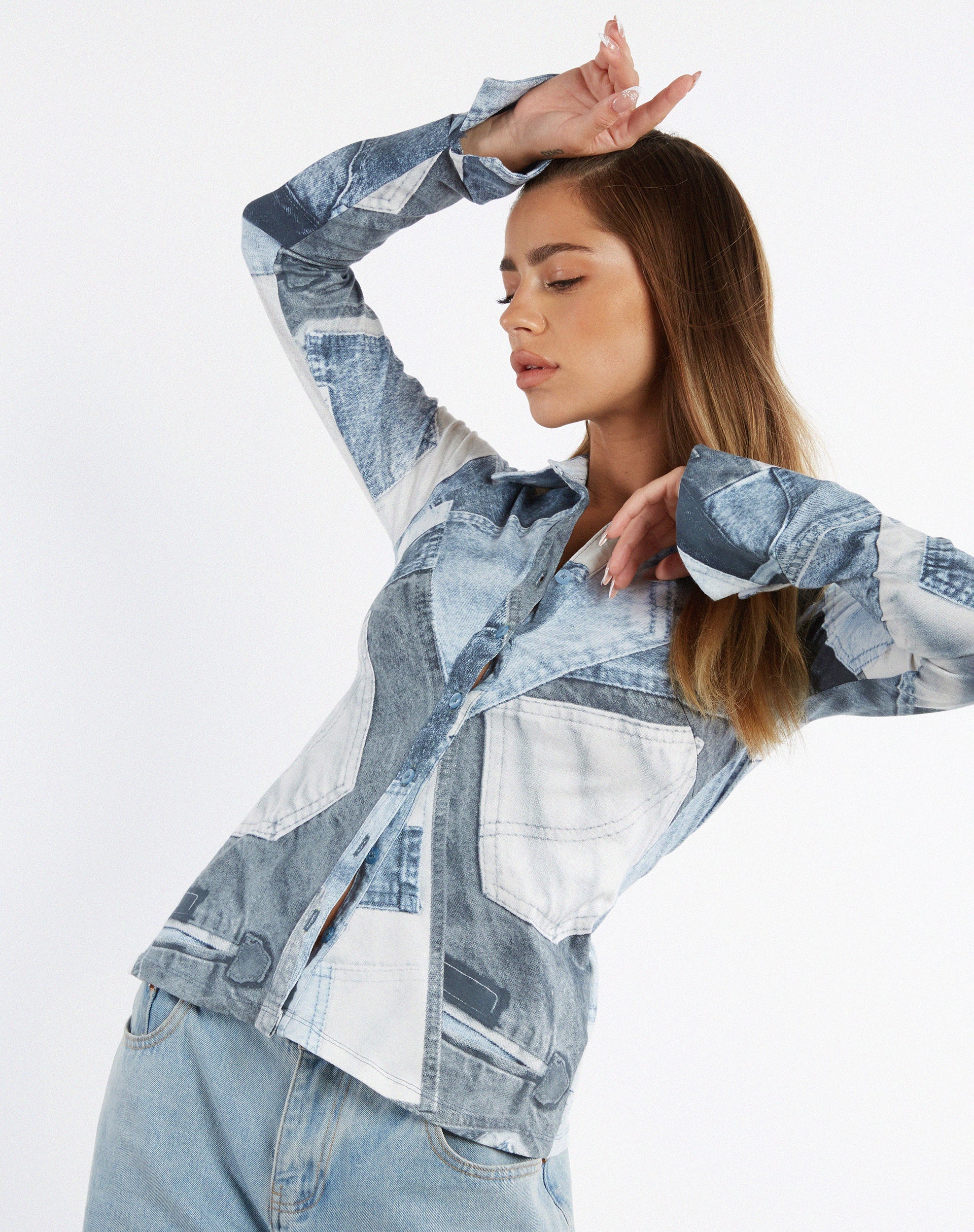 Bild von MOTEL X JACQUIE Phole Top in Denim Pocket
