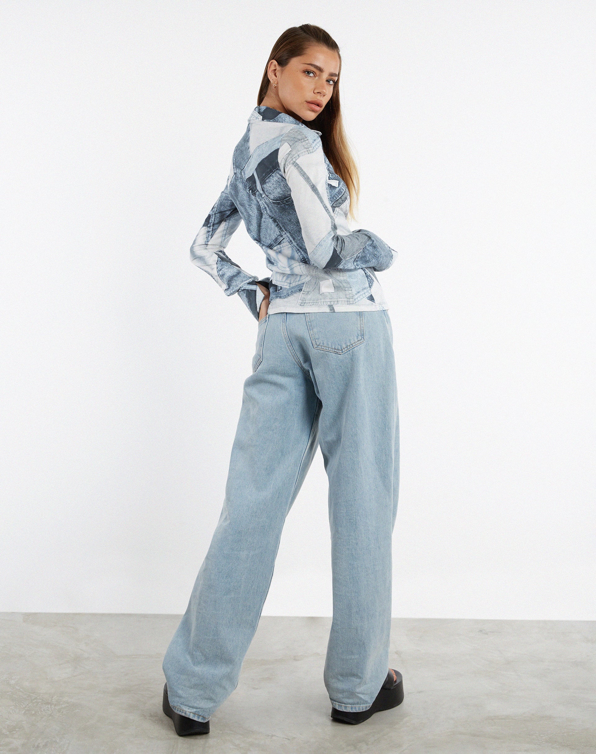 Bild von MOTEL X JACQUIE Phole Top in Denim Pocket