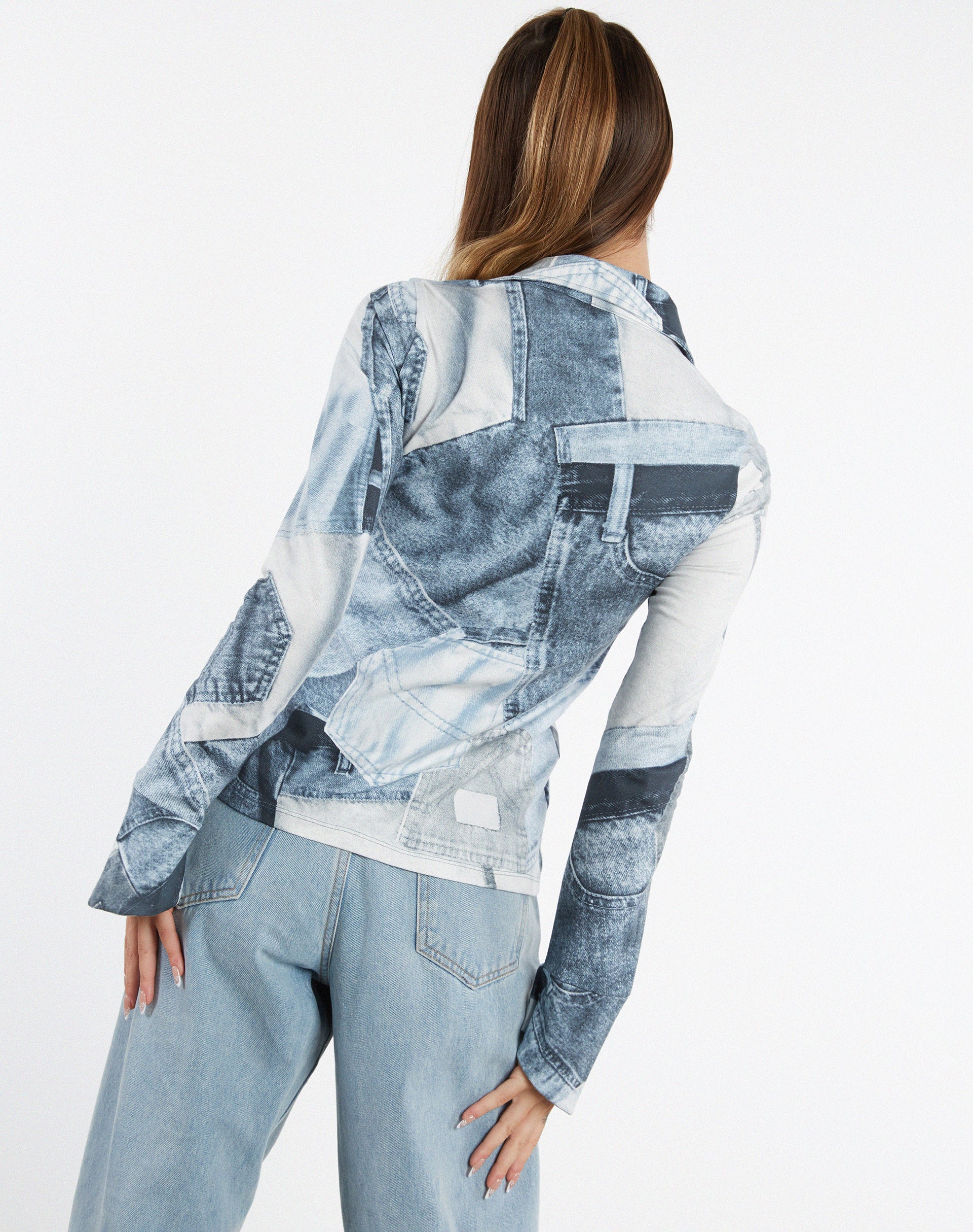 Bild von MOTEL X JACQUIE Phole Top in Denim Pocket