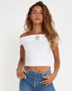 Pico Bardot Top in Weiß