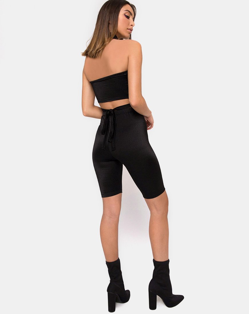 Bild von Dorian Criss Cross Tube Top in Schwarz