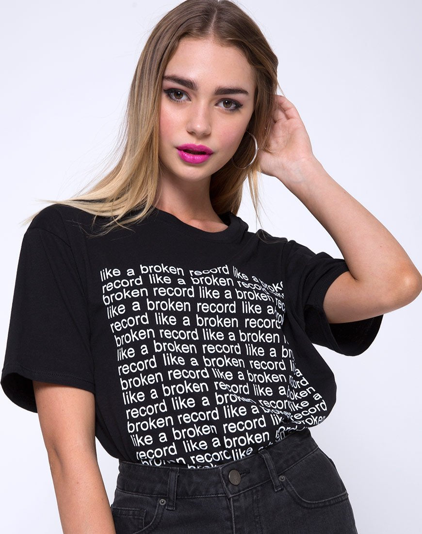 Bild von OVERSIZE BASIC TEE CTN JERSEY 40S BLACKLIKE A BR (Z012733 BLACKLIKE A BRKN RCORDFRON)