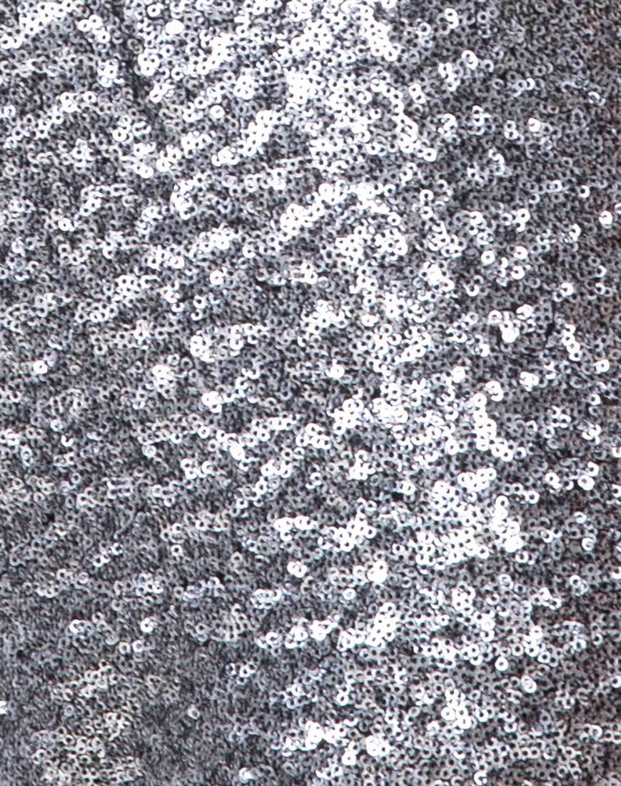 Image of Prager Hose aus Mini-Cluster-Pailletten Silber