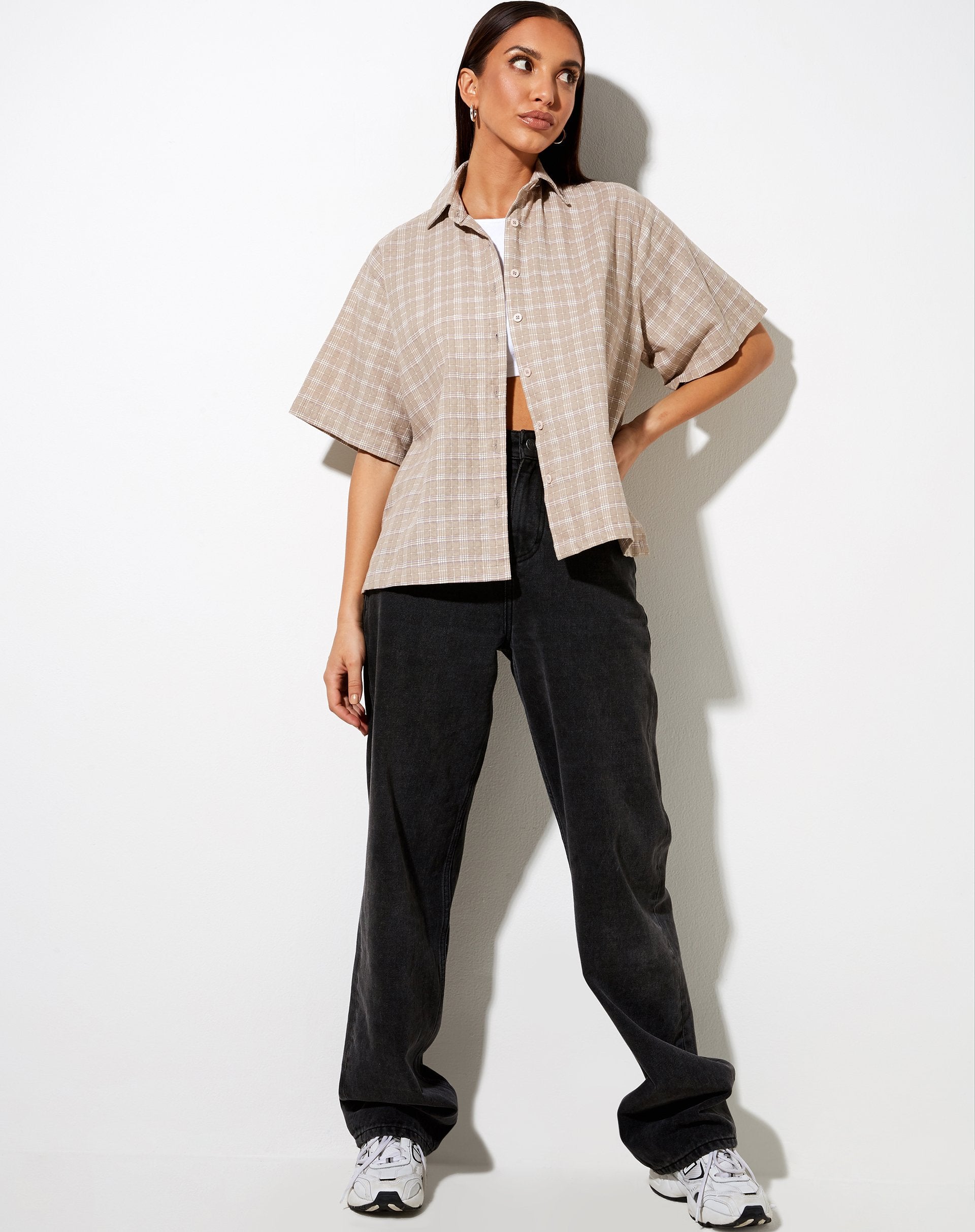 Image von Pride Hemd in Taupe Check