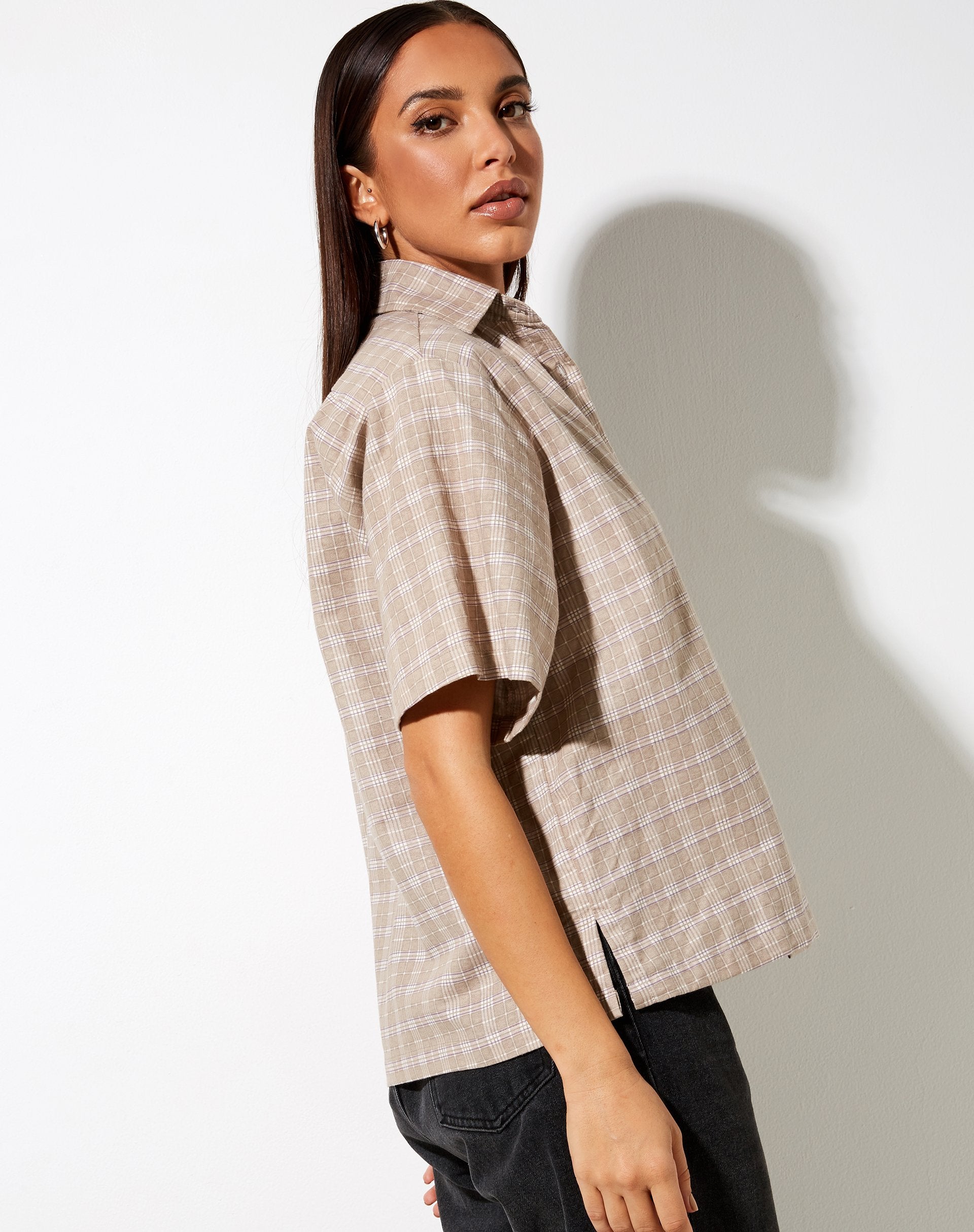 Image von Pride Hemd in Taupe Check