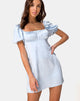 Image of Purla Minikleid aus Satin in Puderblau