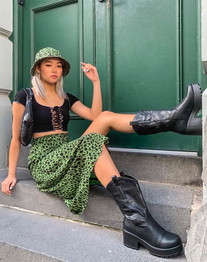 Saika Midirock in Geparden-Khaki