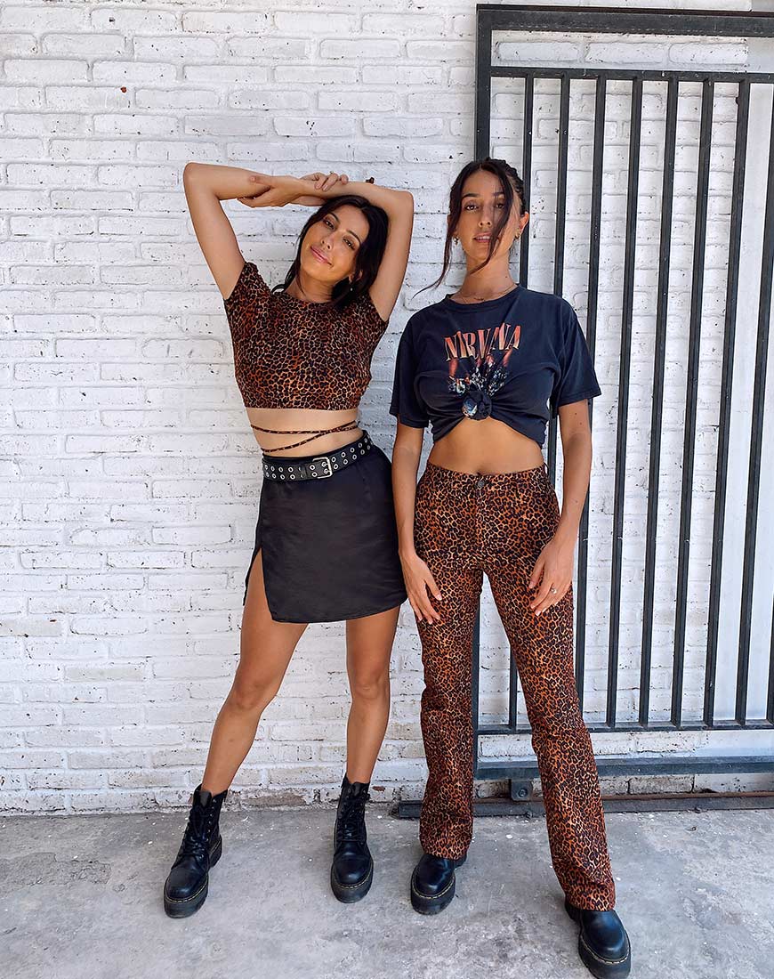 Bild von Tasya Top in Ditsy Leopard Orange