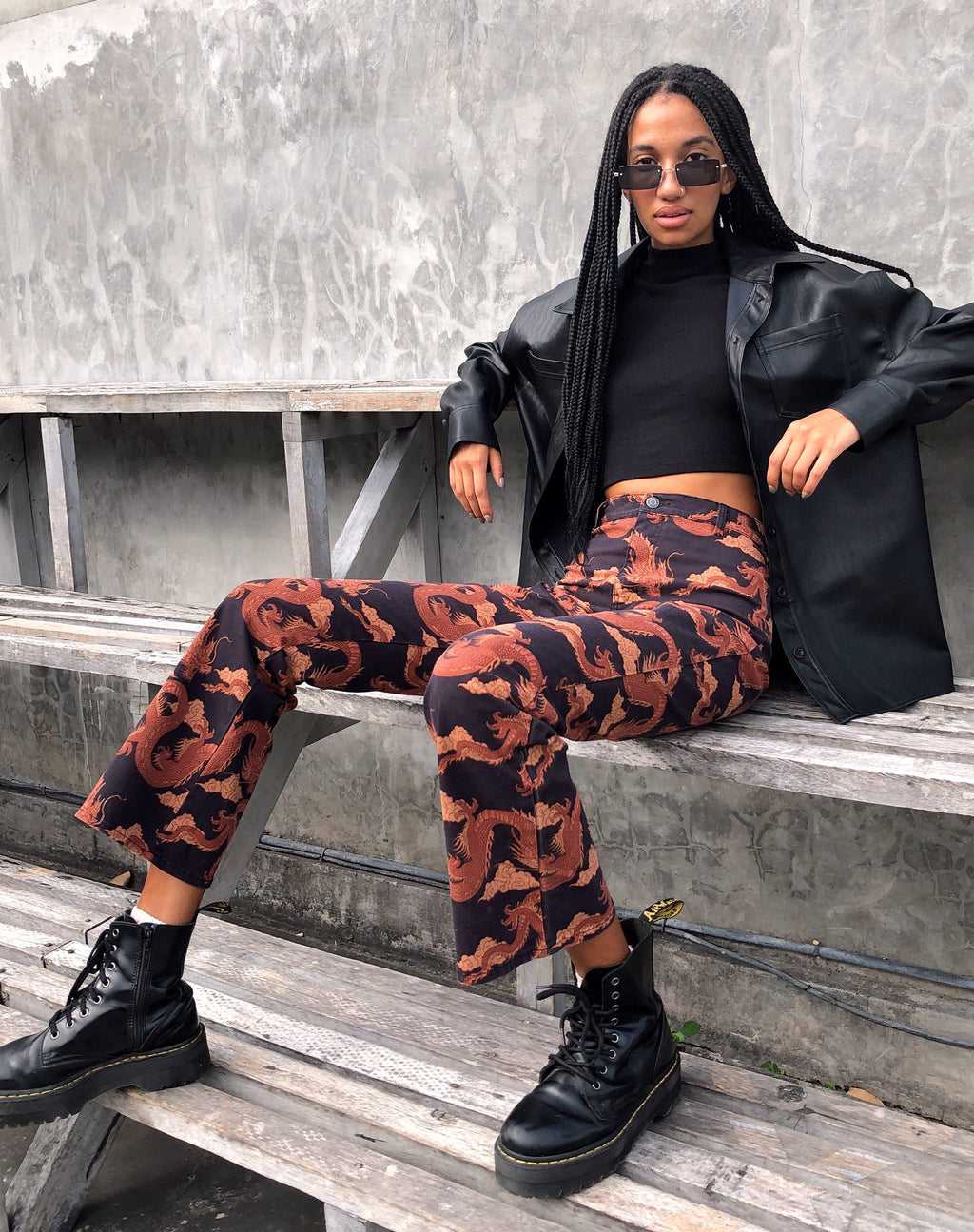 Zoven Schlaghose in Tonal Dragon Orange