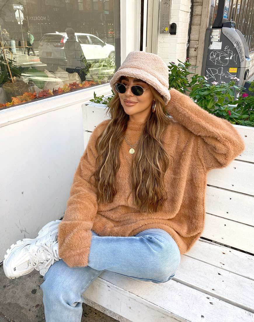 Edgen Pullover in gestricktem Tan