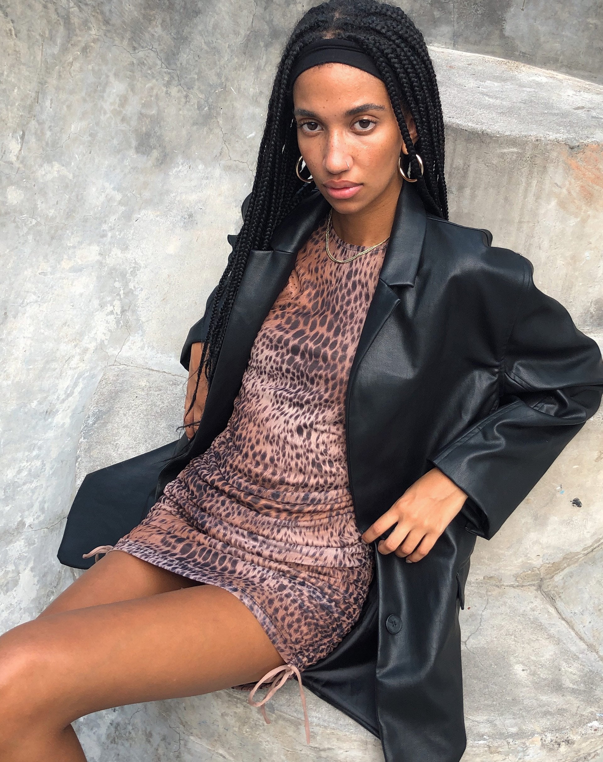 Image of Ardilla Bodycon Kleid mit Farbverlauf in Gepardenbraun