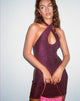 Image of Ranum Bodycon-Kleid aus glitzerndem Glitter Dunkelviolett