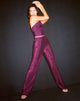 Image of Niran Hose mit weitem Bein in Slinky Glitter Dunkelviolett