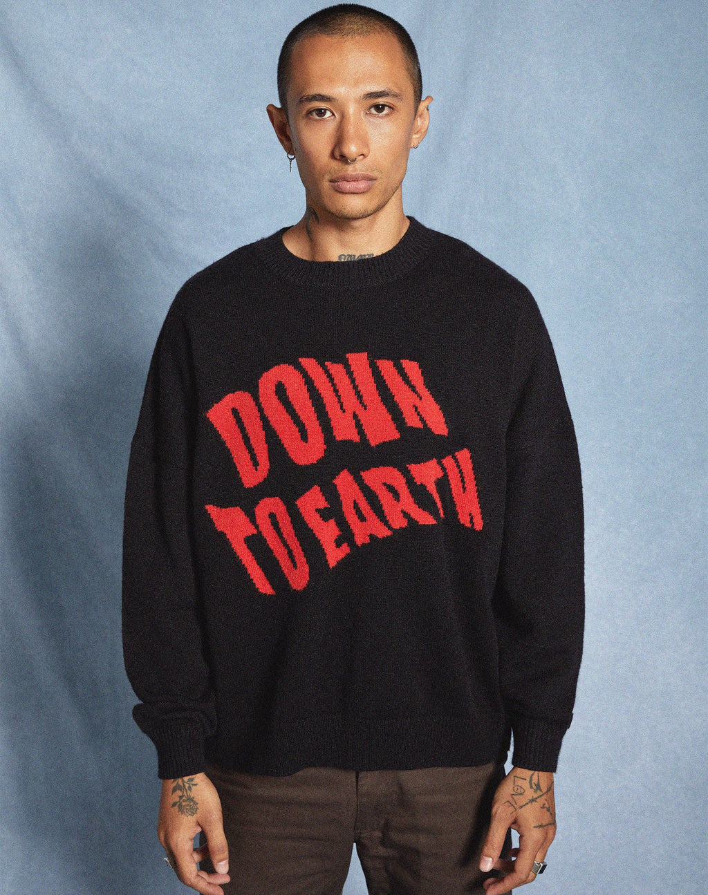 Jamin Pullover in Schwarz Down To Earth