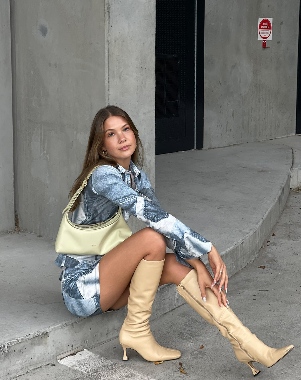 Phole Top aus Denim Pocket