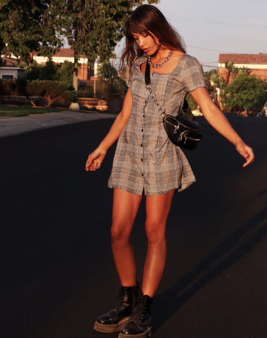 Image of Zavacca Minikleid aus Charles-Karo Grau