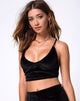 Bild von Angel Crop Top aus Samt Schwarz
