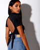 Bild von Que Crop Top in Rippe Schwarz