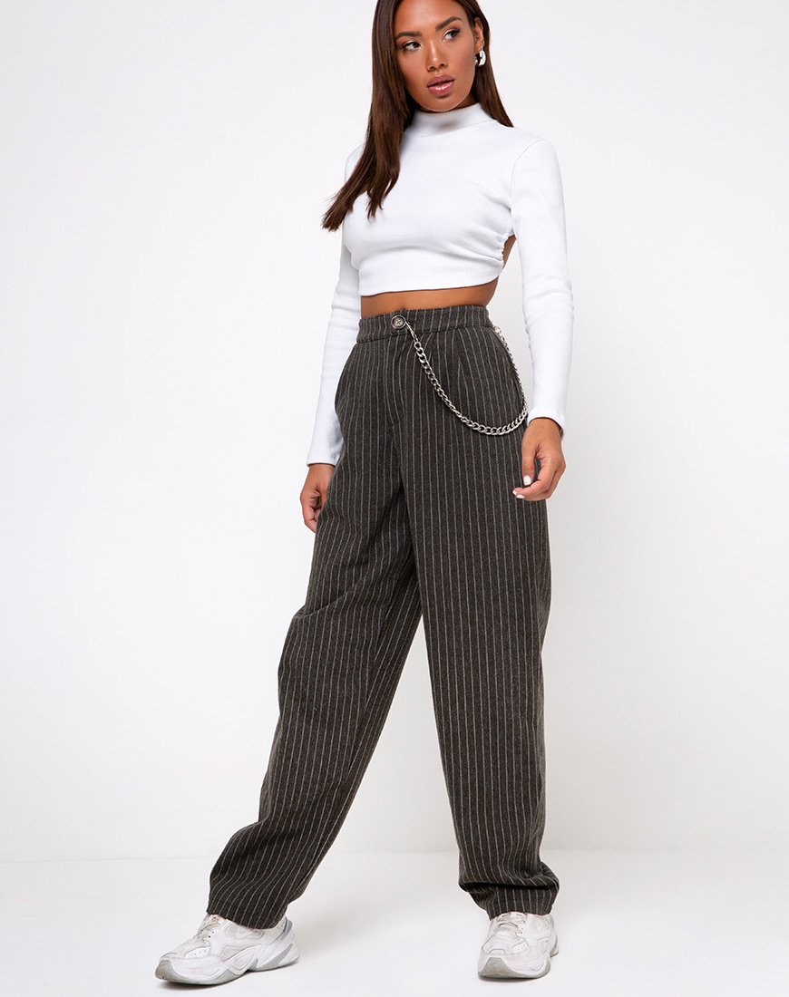 Bild von Quelia Crop Top in Rippe Weiß