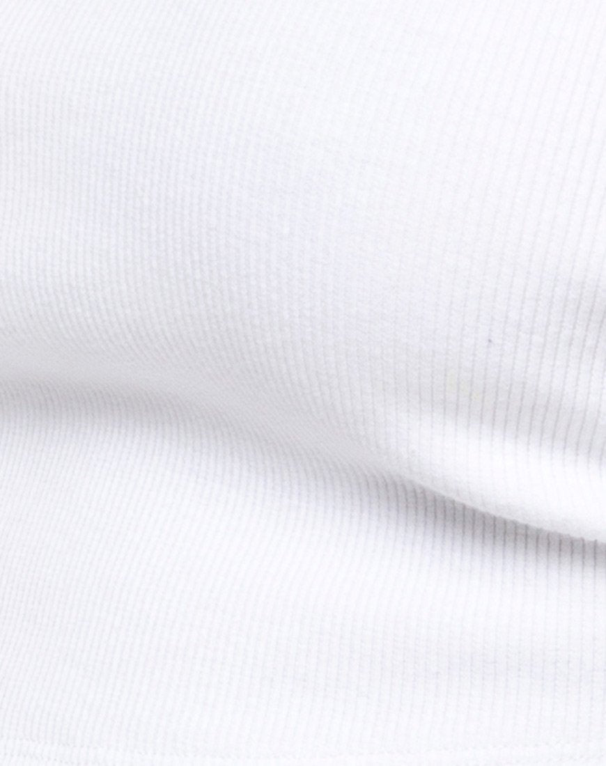 Bild von Quelia Crop Top in Rippe Weiß