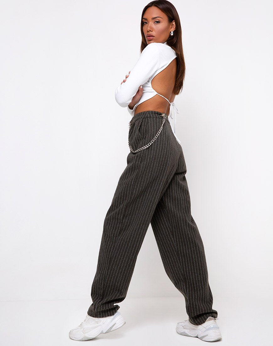 Bild von Quelia Crop Top in Rippe Weiß