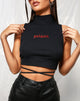 Bild von Quera Crop Top in Rippe Schwarz Poison Embro