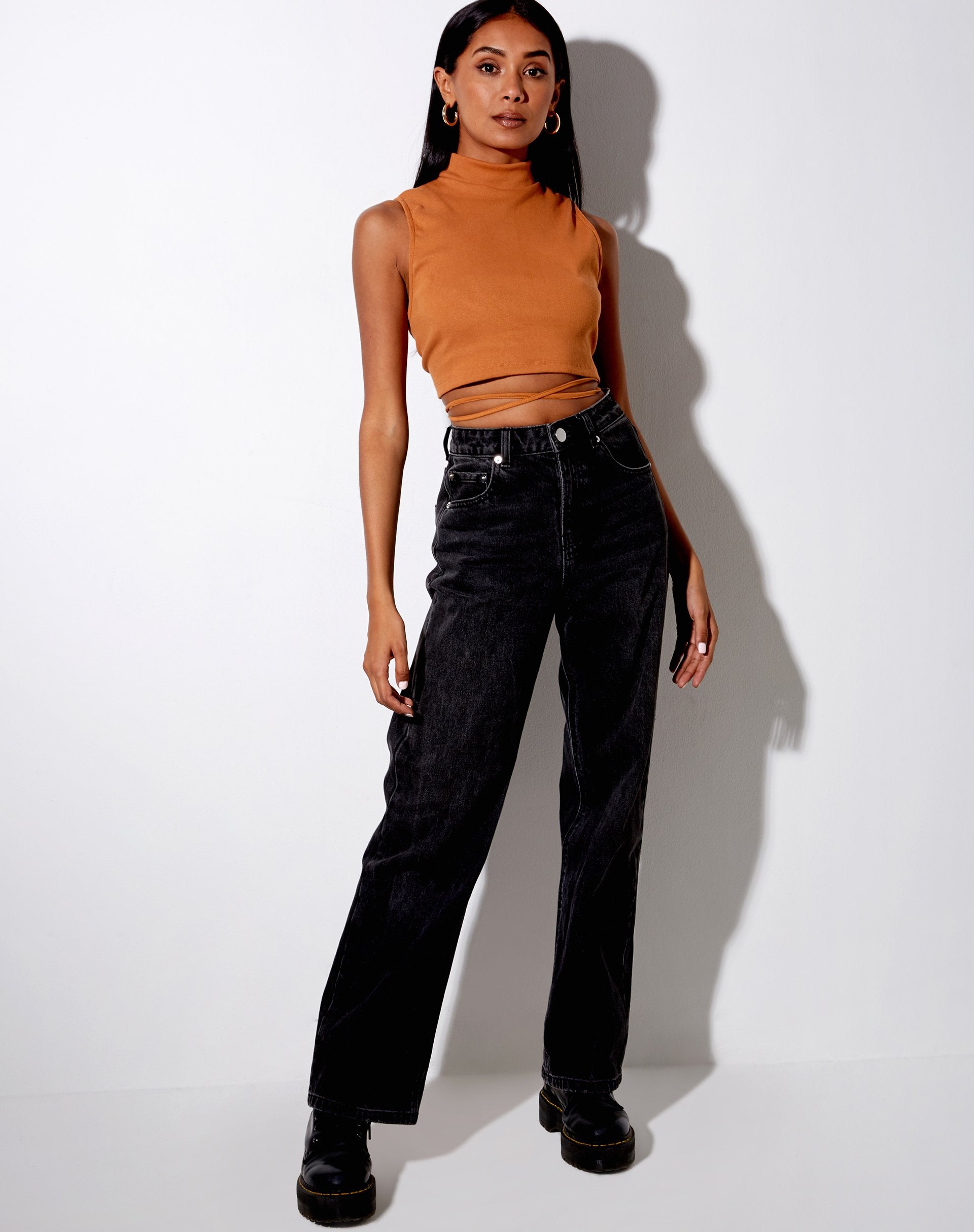 Bild von Quera Crop Top in Rippe Salted Caramel