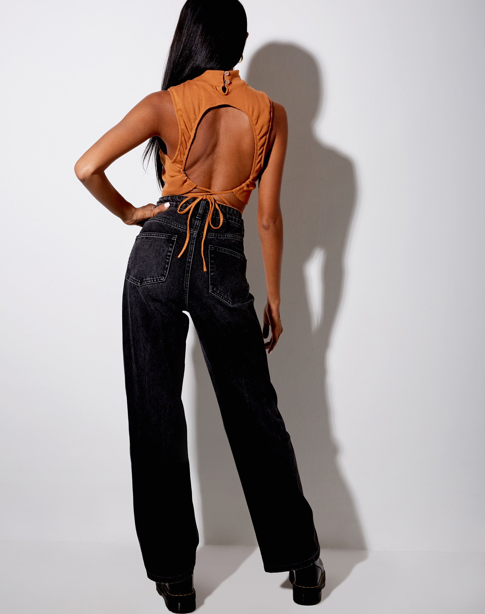 Bild von Quera Crop Top in Rippe Salted Caramel