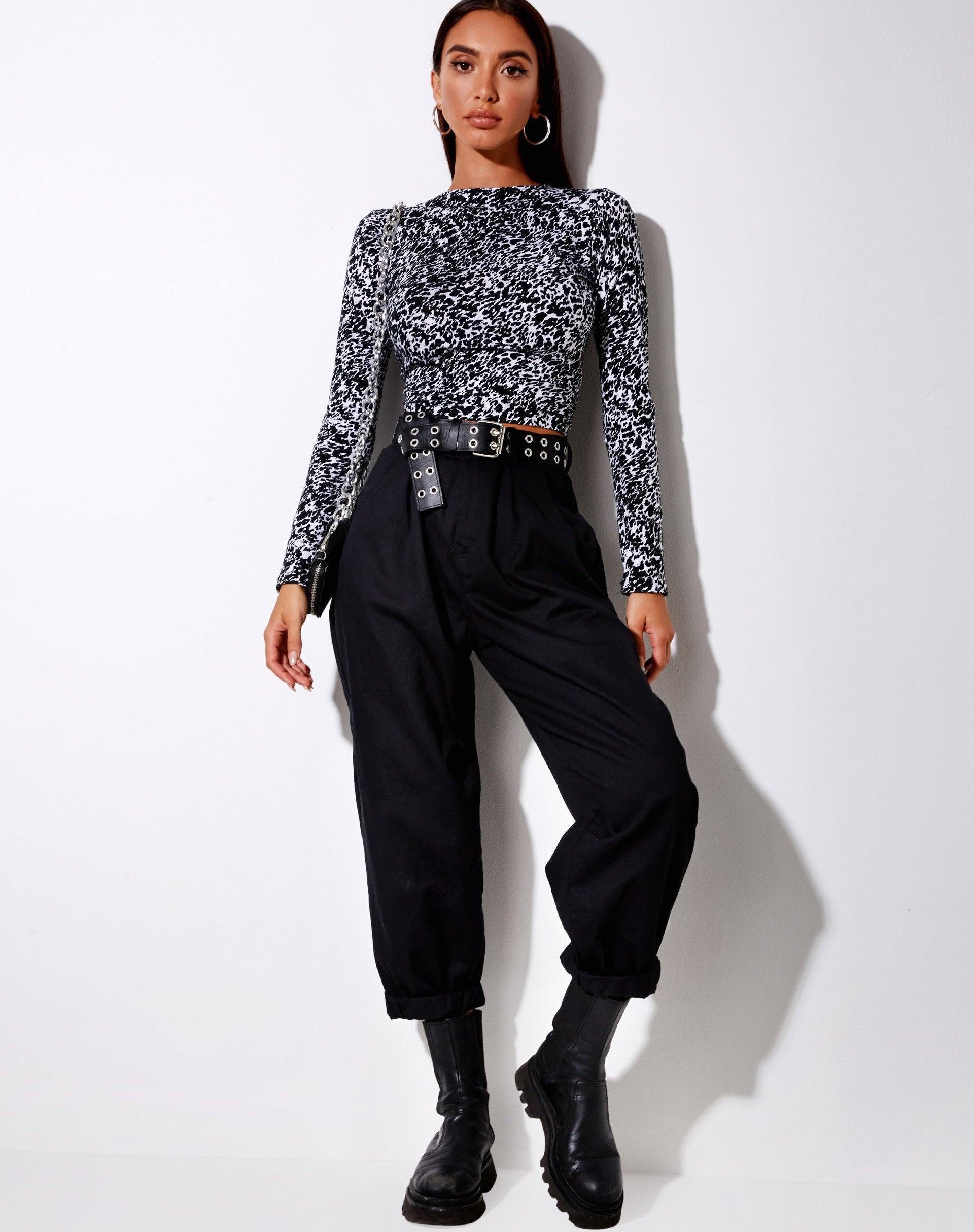 Bild von Queren Crop Top in Abstraktes Tier