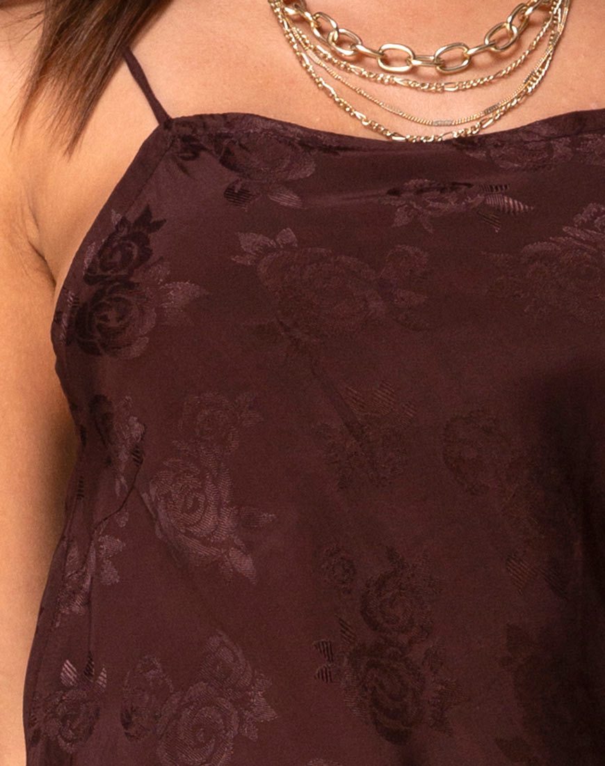 Image of Quinty Kleid in Satin Rose Cocoa