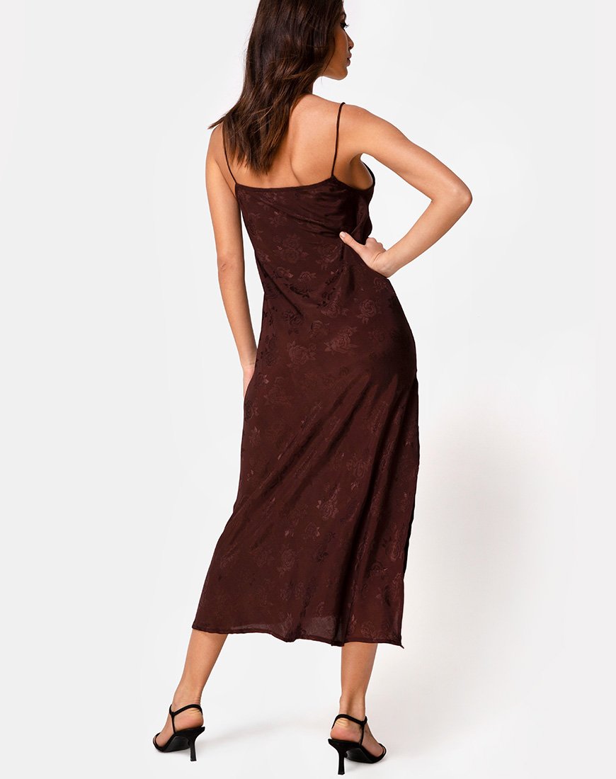 Image of Quinty Kleid in Satin Rose Cocoa