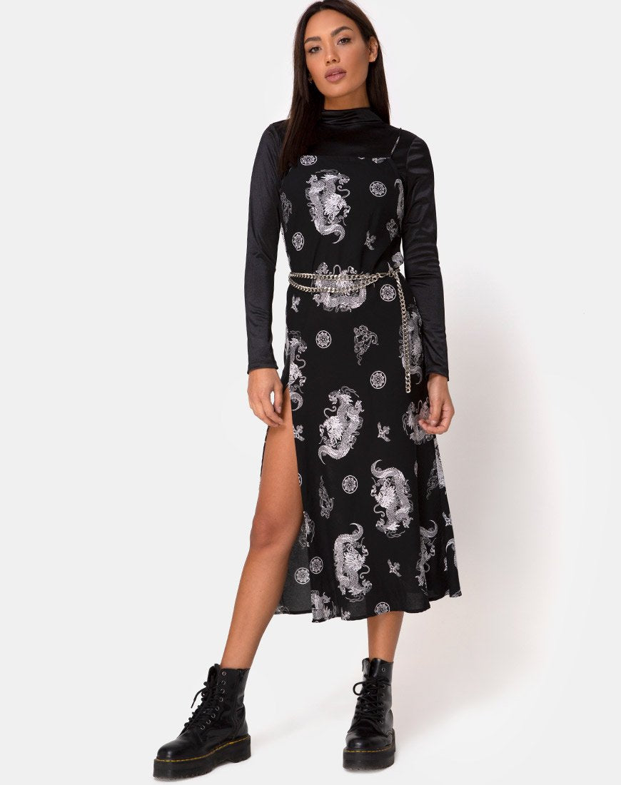 Image of Quinty Maxikleid in Dragon Black
