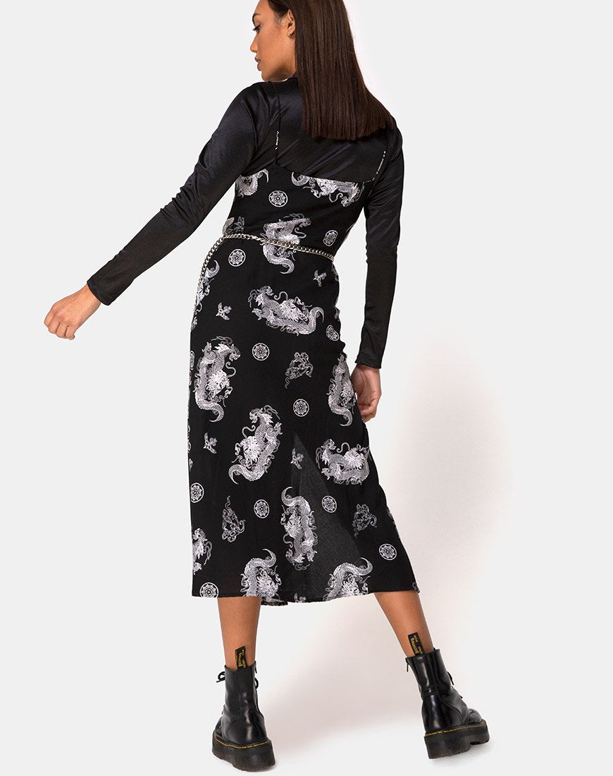 Image of Quinty Maxikleid in Dragon Black
