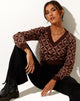 Image of Radka Pullover aus Geostrick Kaffeebraun
