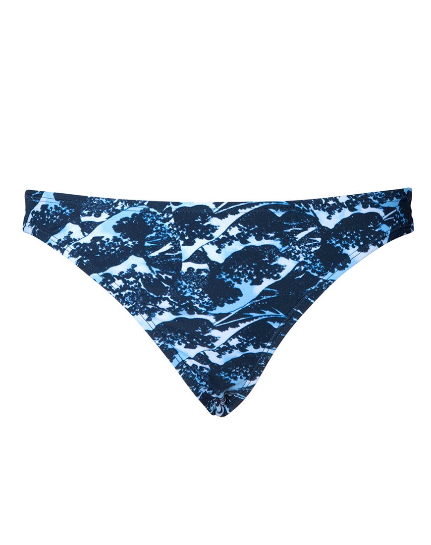 Bild von Rae Bikiniunterteil in Navy Wellengrund