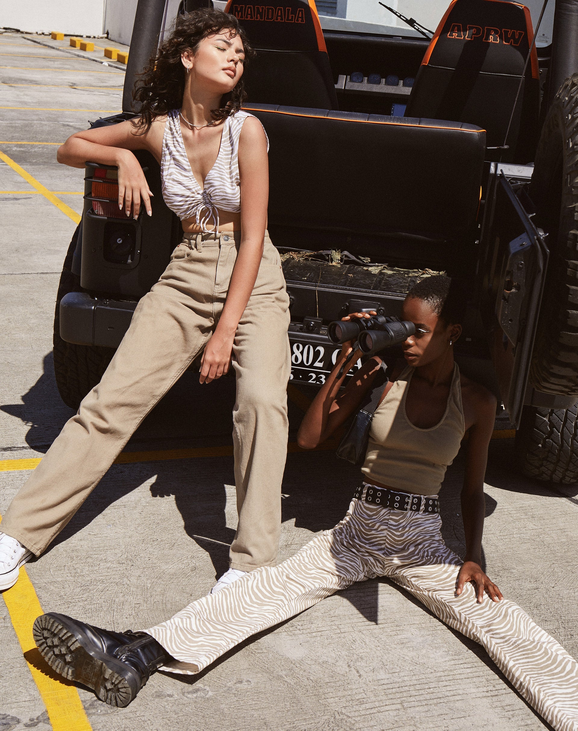 Bild von Raeless Crop Top in Tonal Zebra