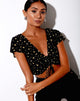 Bild von Raeto Crop Top in Pretty Petal Schwarz