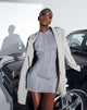 Image of Raisa Minikleid aus Mesh Grau